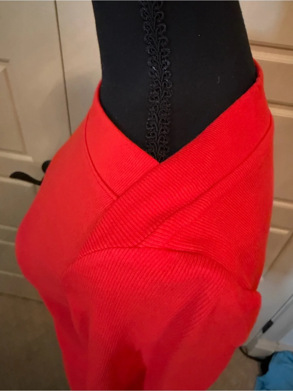 LOFT Bright Red Boatneck Ribbed Long-Sleeve Top